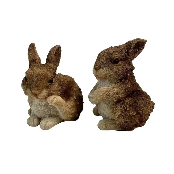 Other - Vintage Pair of Bunnies Rabbits Resin